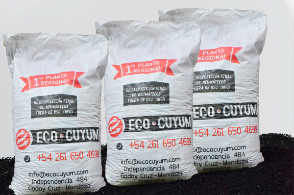 bolsas de caucho molido